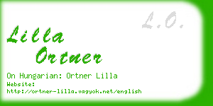 lilla ortner business card